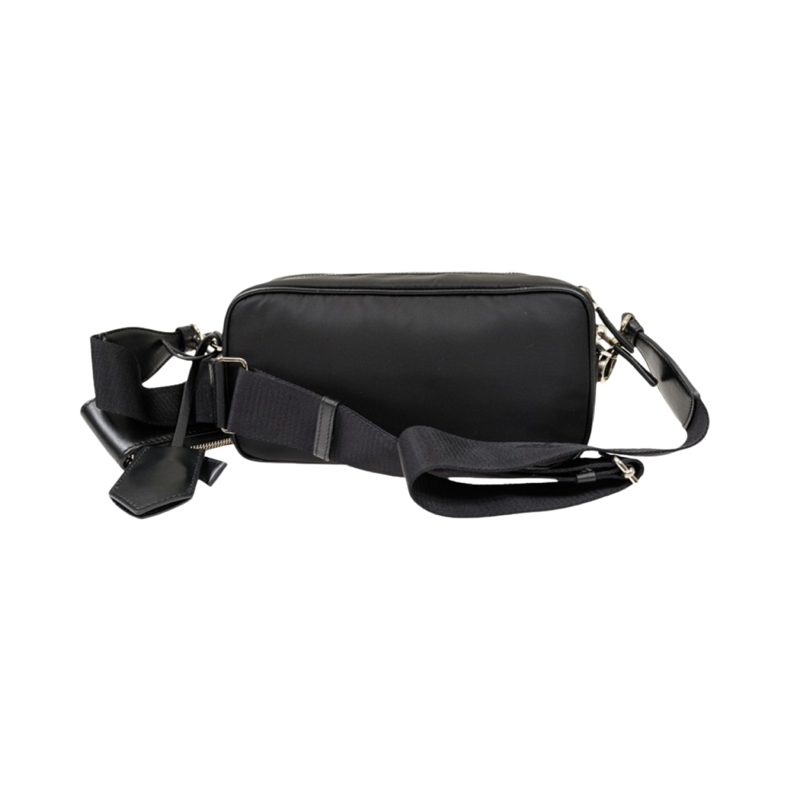 프라다 리나일론 앤 레더 숄더백 블랙(Prada Re-Nylon and Leather Shoulder Bag Black) - 3