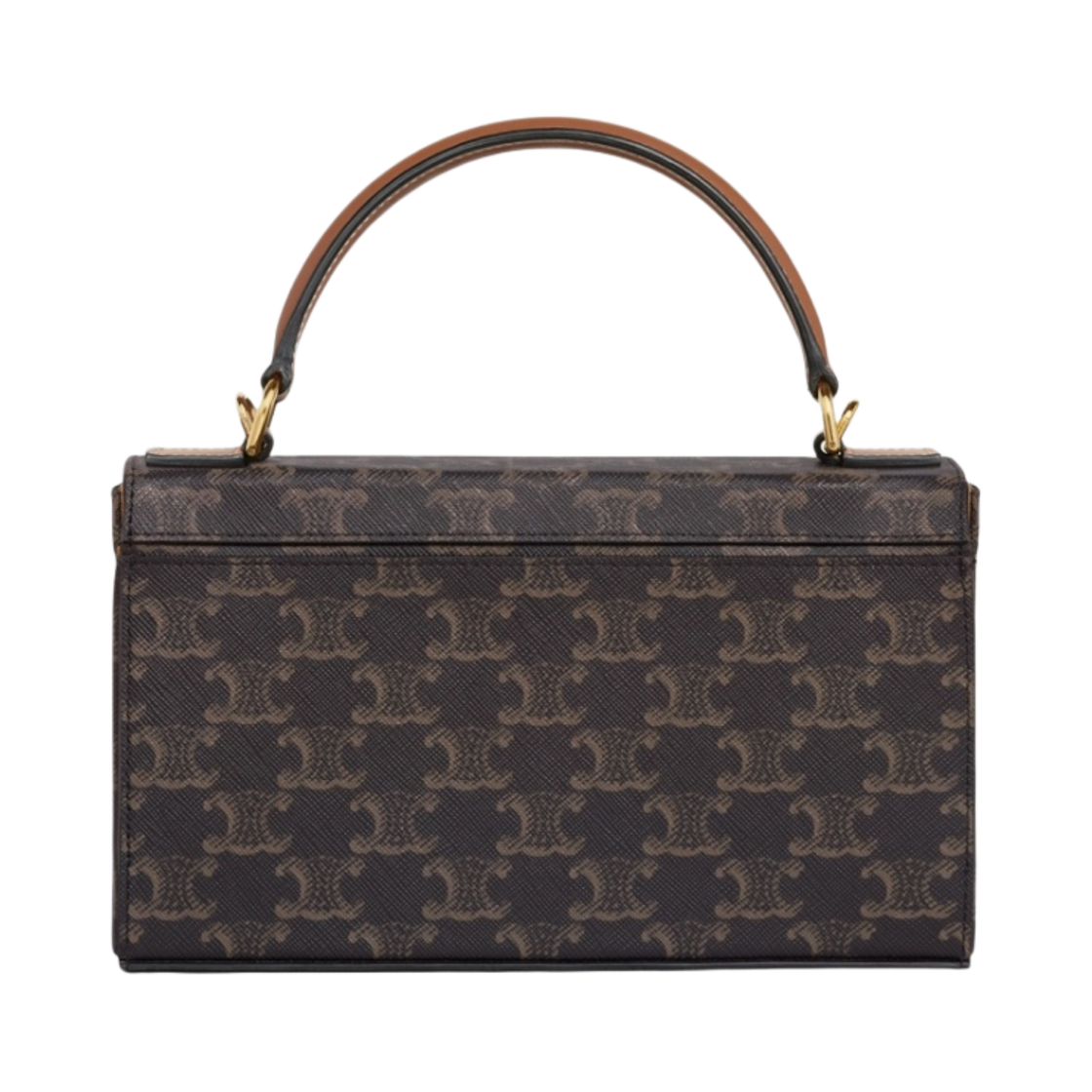 셀린느 트리옹프 캔버스 & 카프스킨 박스 트리옹프 탄(Celine Box Triomphe in Triomphe Canvas and Calfskin Tan) - 3