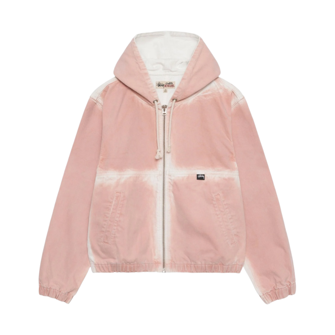 스투시 스프레이 다이 후드 워크 자켓 페이디드 핑크(Stussy Spray Dye Hooded Work Jacket Faded Pink)