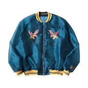 Kapital Sheer Pearl Mosquito Guard Souvenir Jacket Dark Blue