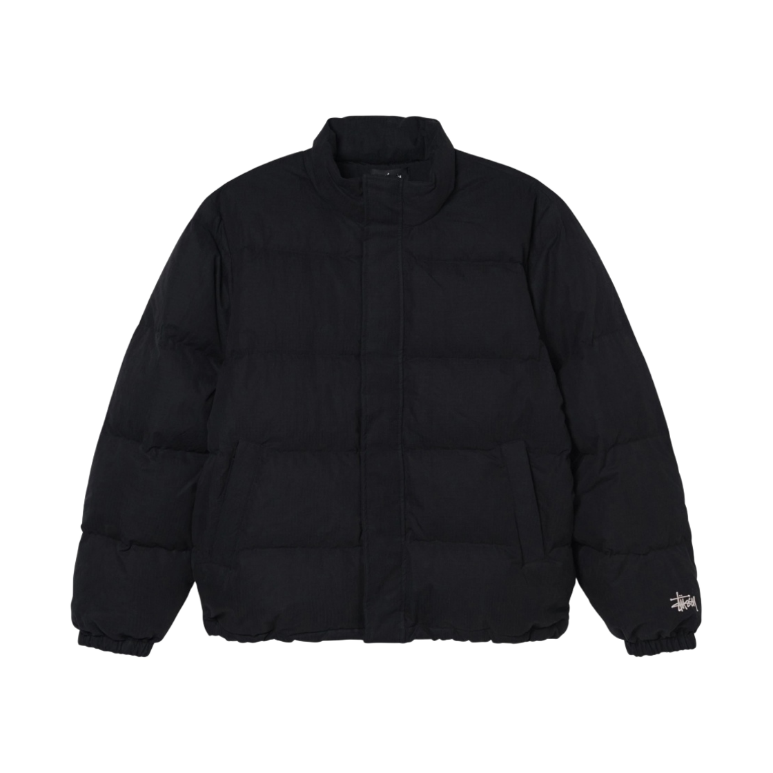 115656 Stussy Ripstop Down Puffer Jacket Black - 22FW