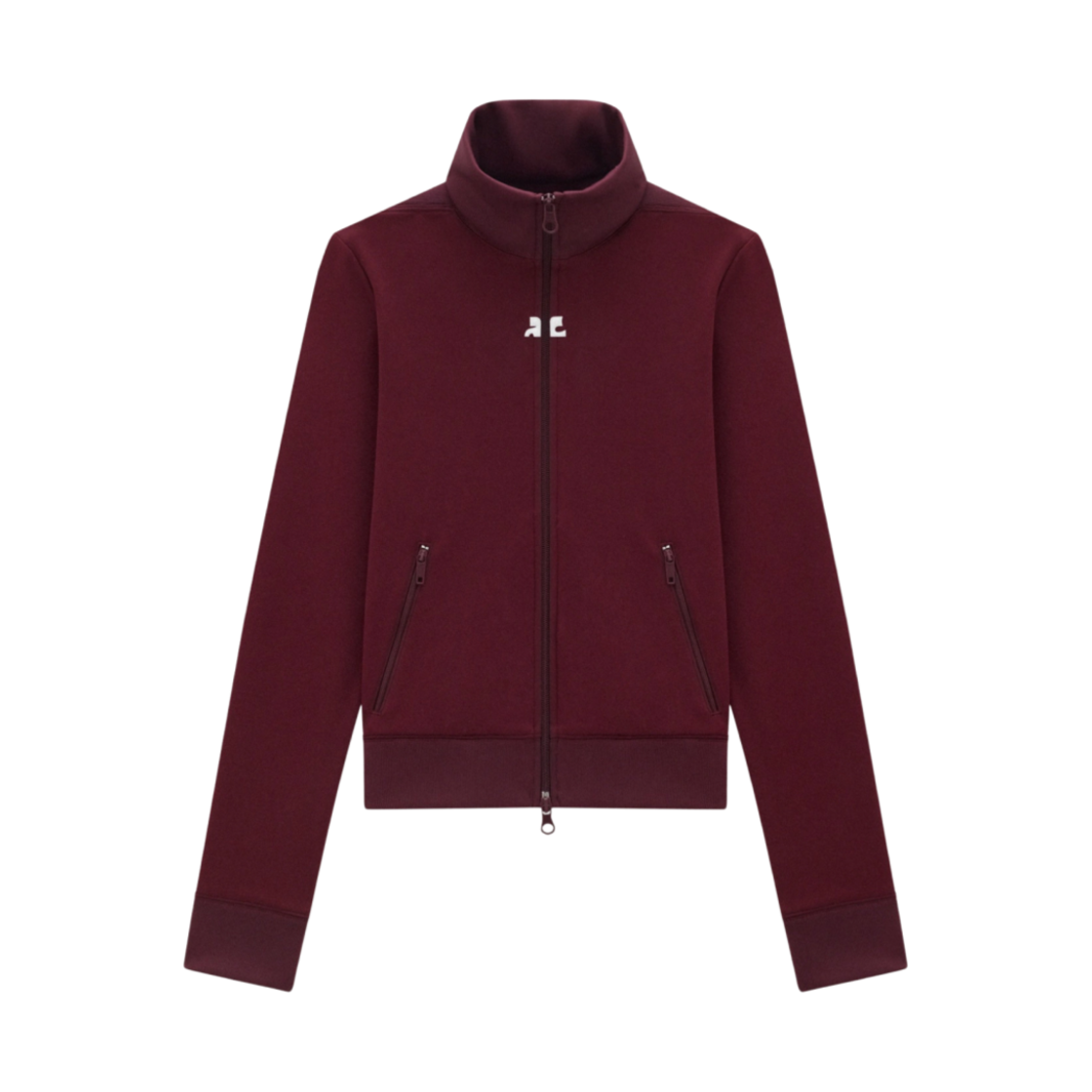 321JVE010JS00024010 (W) Courreges Jersey Jogging Jacket Dark Burgundy