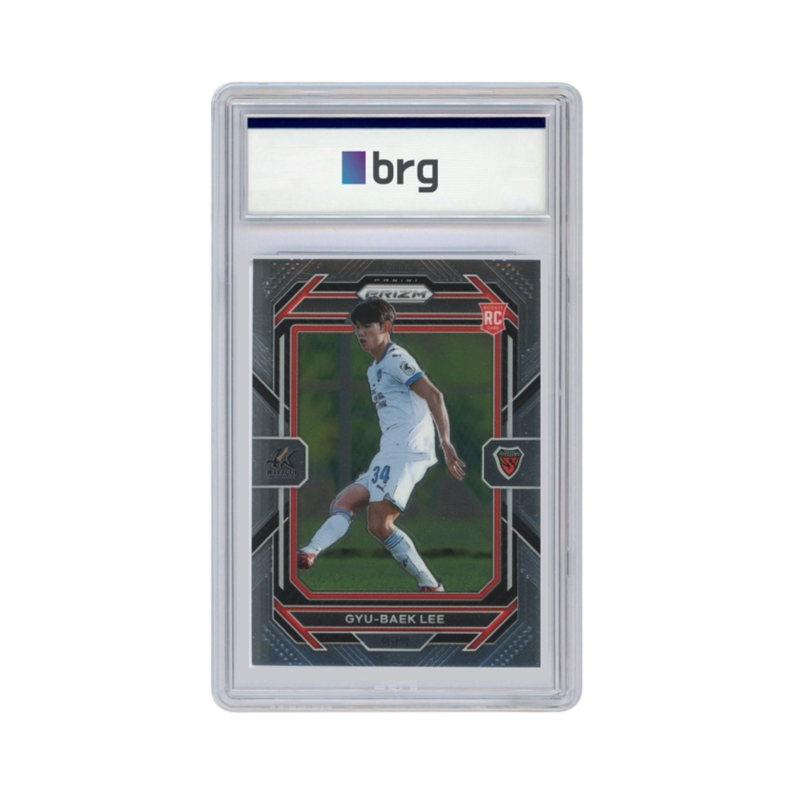 파니니 프리즘 K 리그 K 리그 1 #121 포항 스틸러스 이규백 베이스 축구 카드 2023(Panini Prizm K League K League 1 #121 Pohang Steelers Lee Gyu Baek Base Soccer Card 2023) - 1