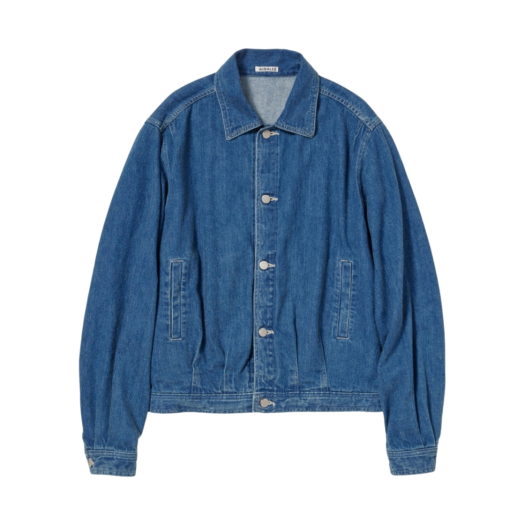 A22AB01SD Auralee Selvedge Light Denim Blouson Light Indigo - 22AW