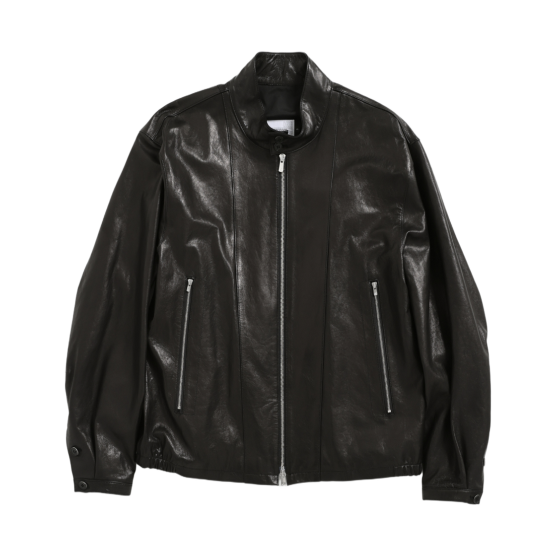 해칭룸 해링턴 램스킨 레더 자켓 블랙(Hatchingroom Harrington Lambskin Leather Jacket Black)