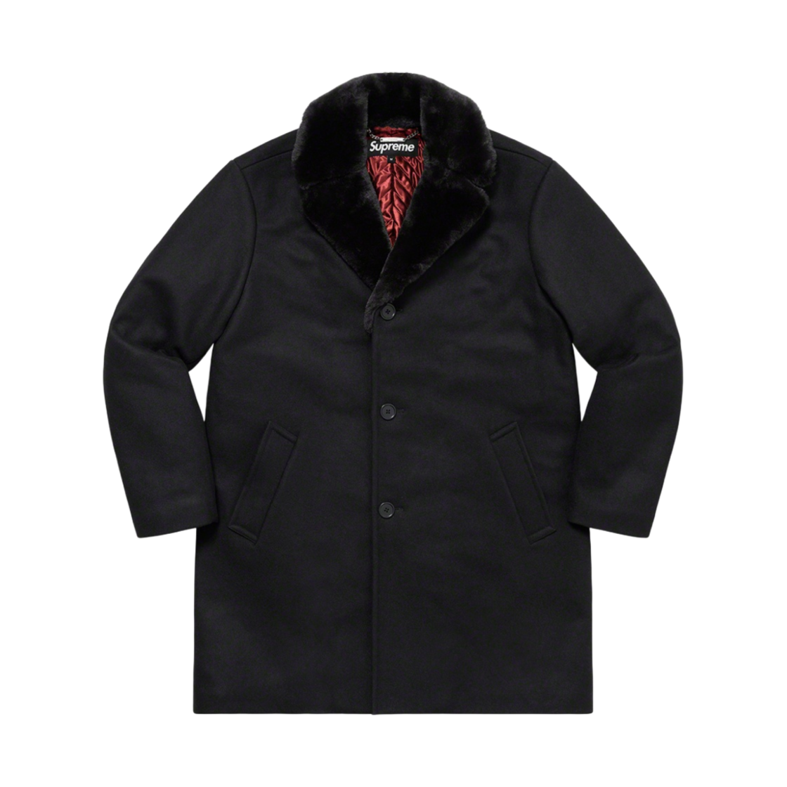 슈프림 퍼 칼라 카 코트 블랙 - 22FW(Supreme Fur Collar Car Coat Black - 22FW) - 1