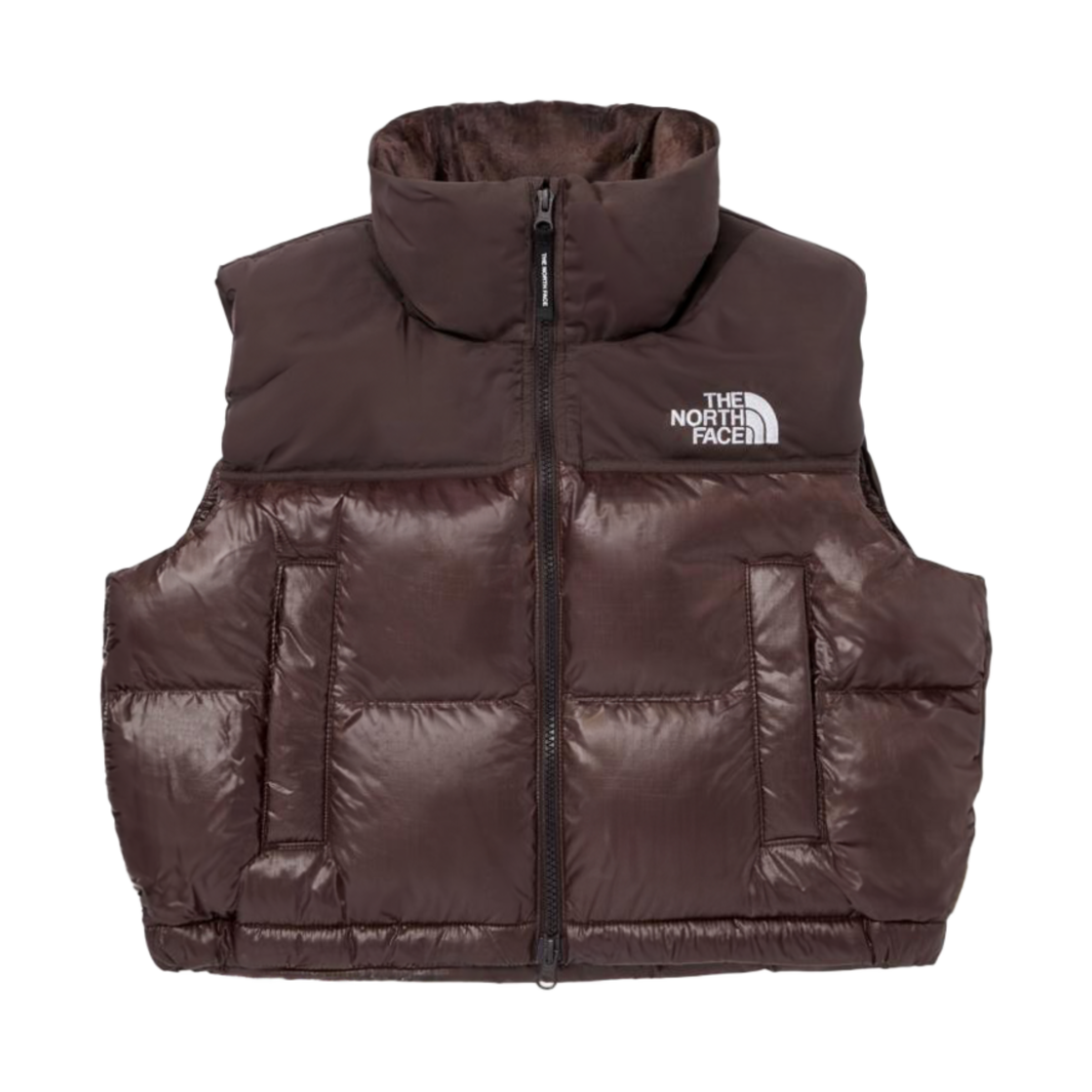 NV1DQ80K (W) The North Face White Label Novelty Nuptse Down Vest Brown