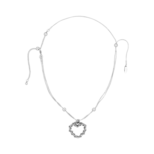 NO610BU Sentiments No.610 Spike Heart Necklace Burnish