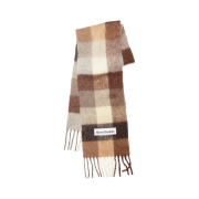 Acne Studios Large Check Muffler Brown Ecru