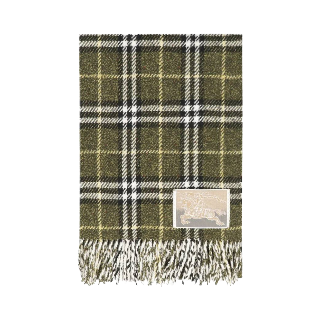 버버리 체크 프린지 머플러 그린(Burberry Check Fringed Muffler Green) - 1