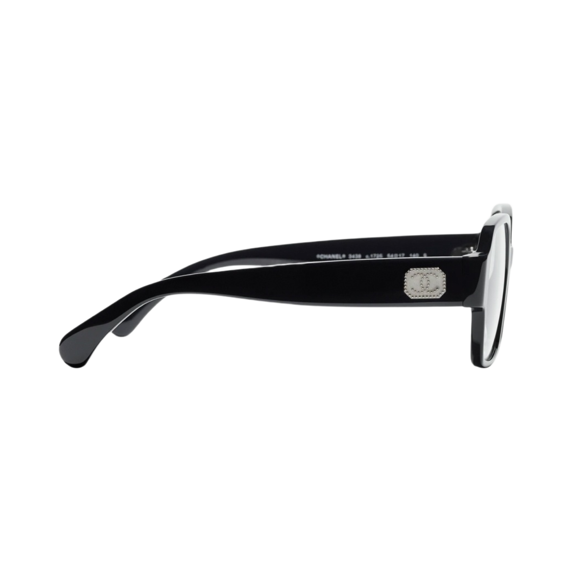 샤넬 스퀘어 프레임 아세테이트 & 블랙 인터내셔널 핏(Chanel Square Eyeglasses Acetate & Black International Fit) - 3