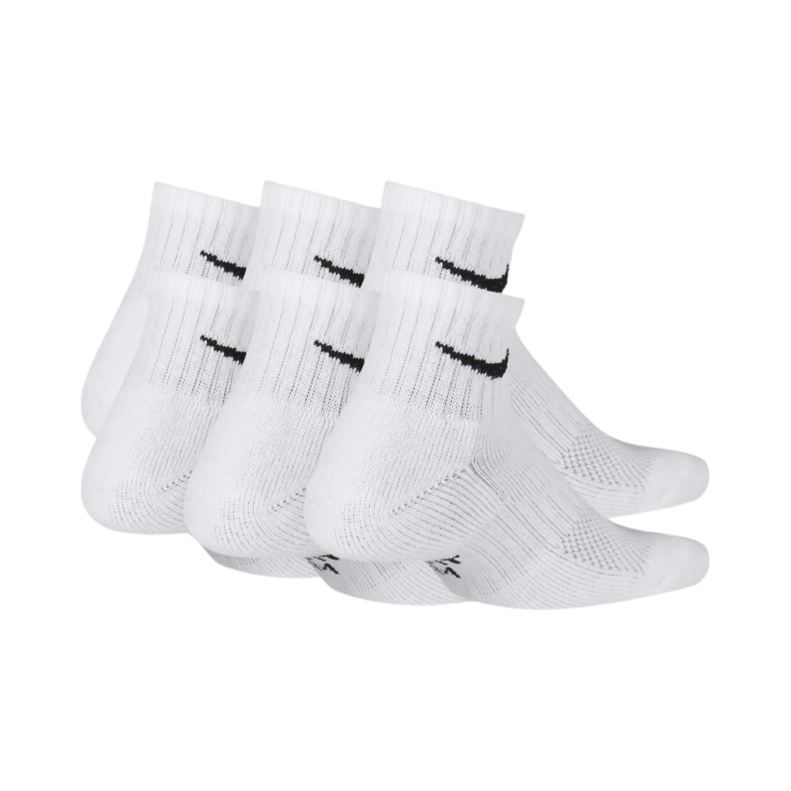 (키즈) 나이키 에브리데이 쿠션드 앵클 삭스 6팩 화이트 블랙 (6개입/국내 정식 발매 제품)((Kids) Nike Everyday Cushioned Ankle Socks White Black (6 Pack/Korean Ver.)) - 2
