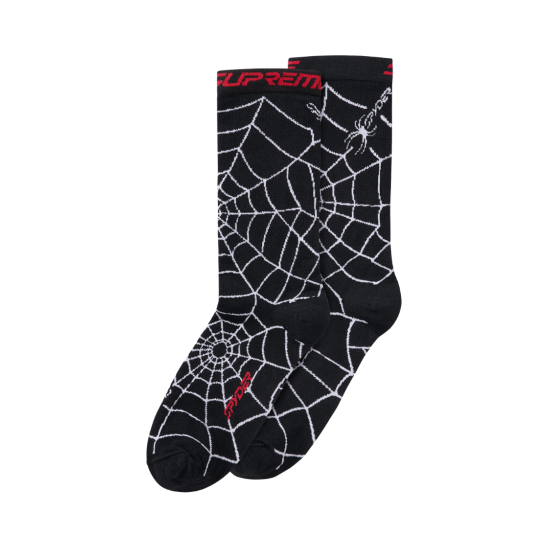 슈프림 x 스파이더 크루 삭스 블랙 (1개입) - 24FW(Supreme x Spyder Crew Socks Black (1 Pack) - 24FW)