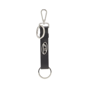 Diesel Busy-Key Keyring with Logo Plaque Black