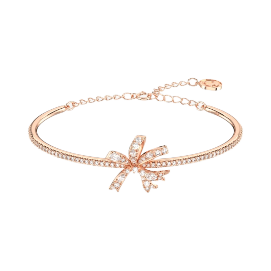 5647565 (W) Swarovski Volta Bangle Bow White Rose Gold Plated