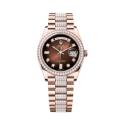 Rolex Day-Date 36mm 128345RBR Brown Ombre Diamond-Set Diamond-Set President