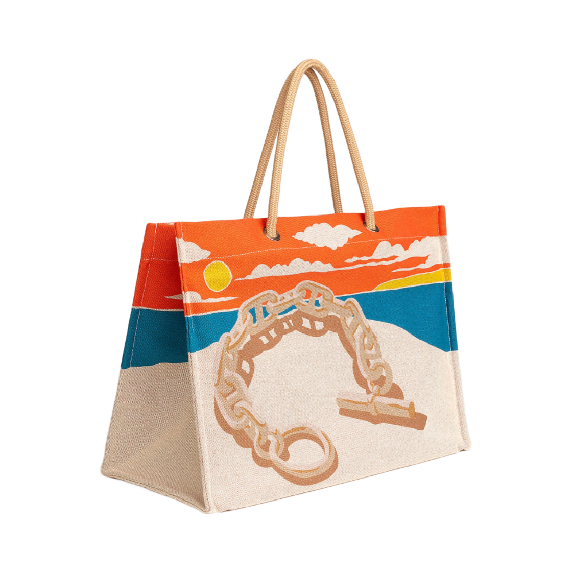 에르메스 스탑오버 앳 더 비치 비치 백 H 캔버스 코튼 & 멀티꼴로르(Hermes Stopover At The Beach Beach Bag H Canvas Cotton & Multicolore) - 2