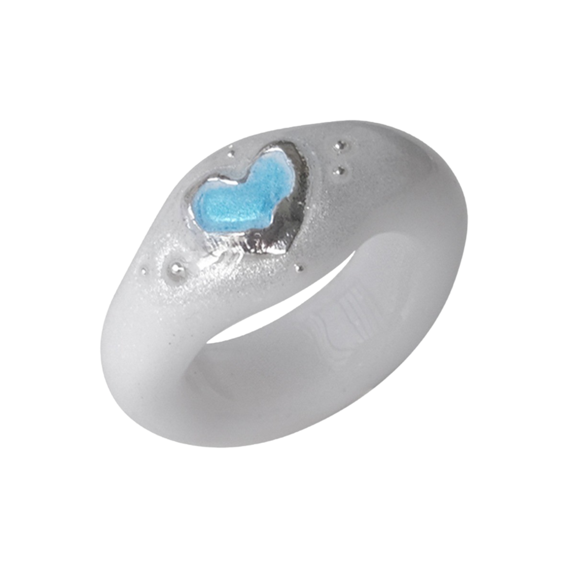 엔프프 하트 블루 아일랜드 링