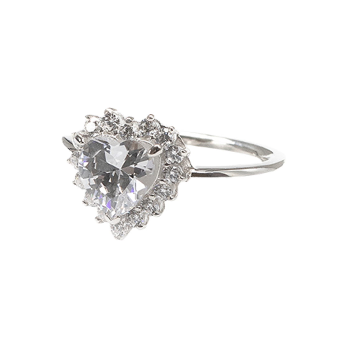 TM2C1RG01WH Third movement Crystal Heart Ring White