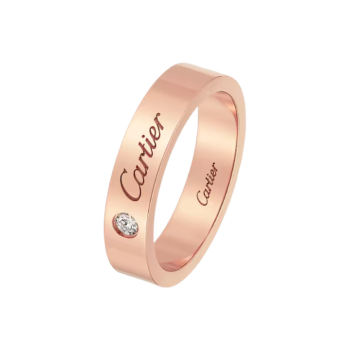 B4210700 Cartier C De Cartier Wedding Band Pink Gold Diamond
