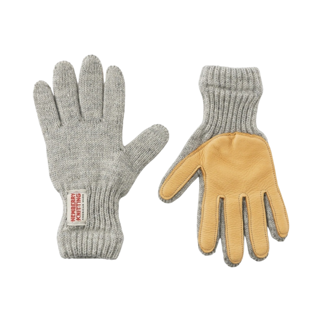 뉴베리니팅 디어스킨 울 글러브 헤더 그레이(Newberry Knitting Deerskin Wool Gloves Heather Grey)