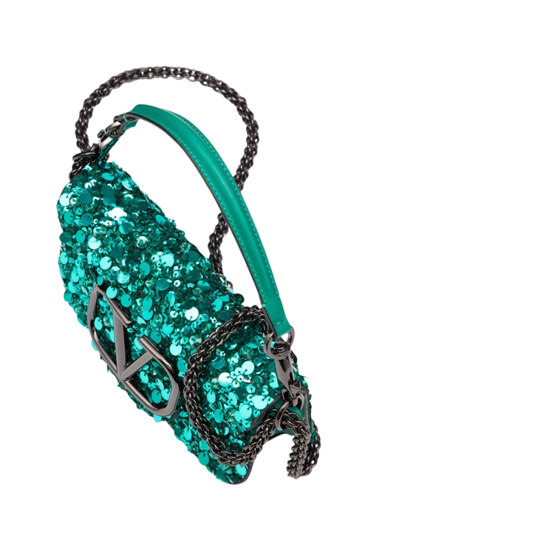 발렌티노 3D 자수 스몰 로코 숄더백 프레셔스 그린(Valentino Small Loco Shoulder Bag With 3D Embrioidery Precious Green) - 5