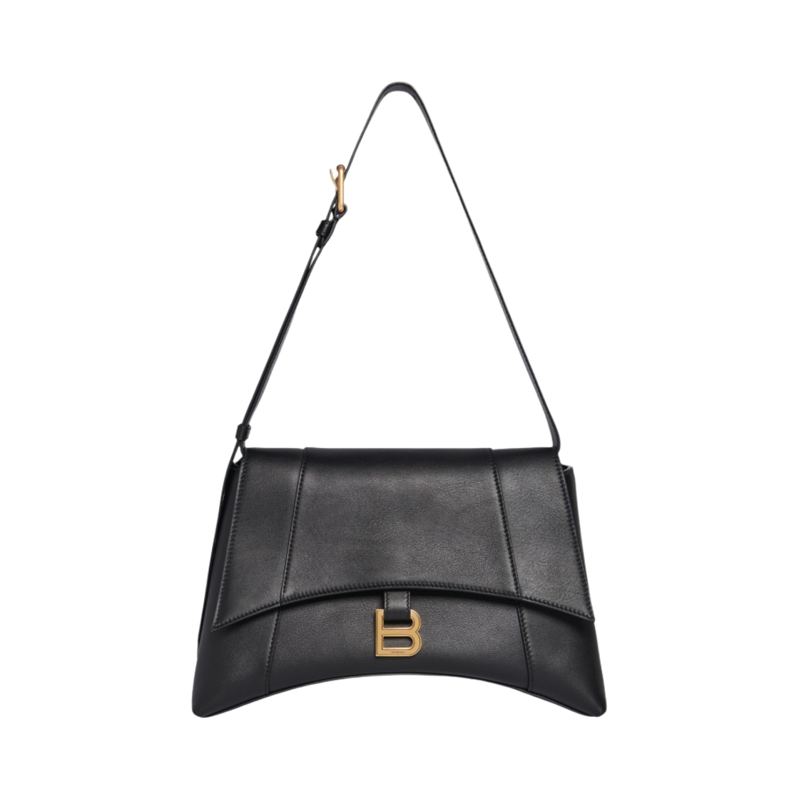 67135429S1M1000 Balenciaga Downtown Medium Shoulder Bag Black