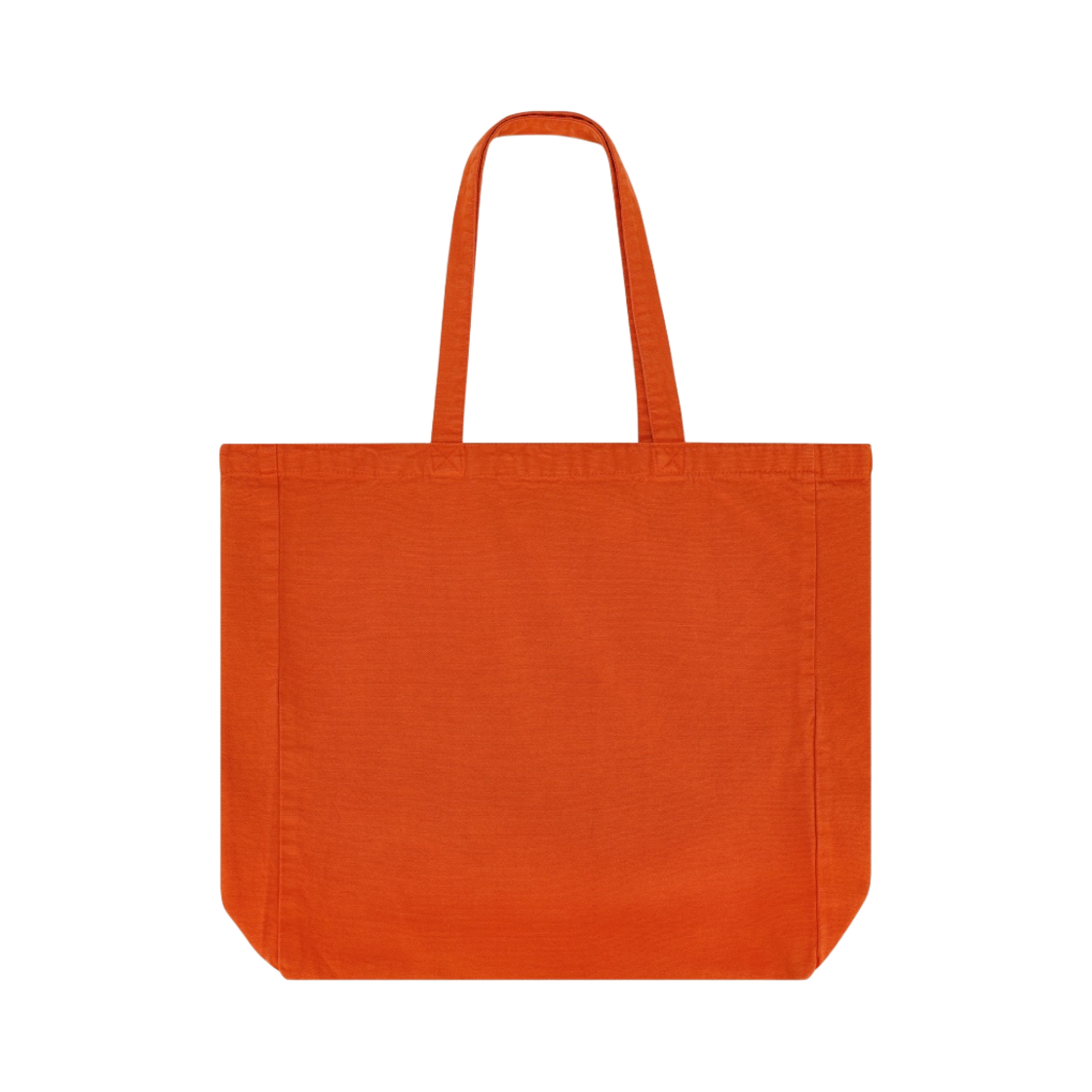 메르시 코튼 토트백 라지 오렌지 네이비 블루(Merci Cotton Tote Bag Large Orange Navy Blue) - 2