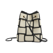 Bottega Veneta Cassette Bucket Bag Natural Black