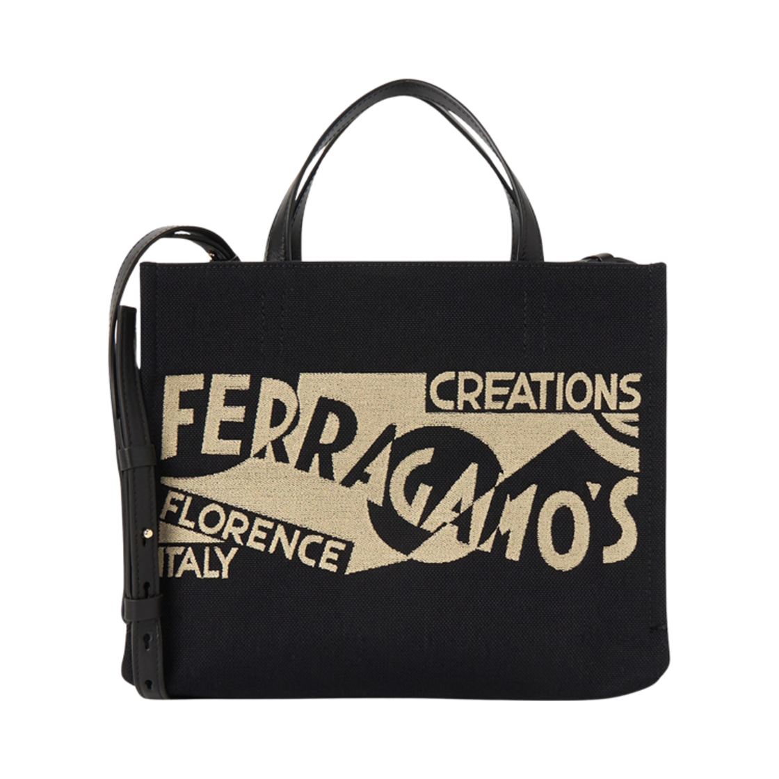 페라가모 로고 토트백 S 블랙(Ferragamo Logo Tote Bag S Black) - 1