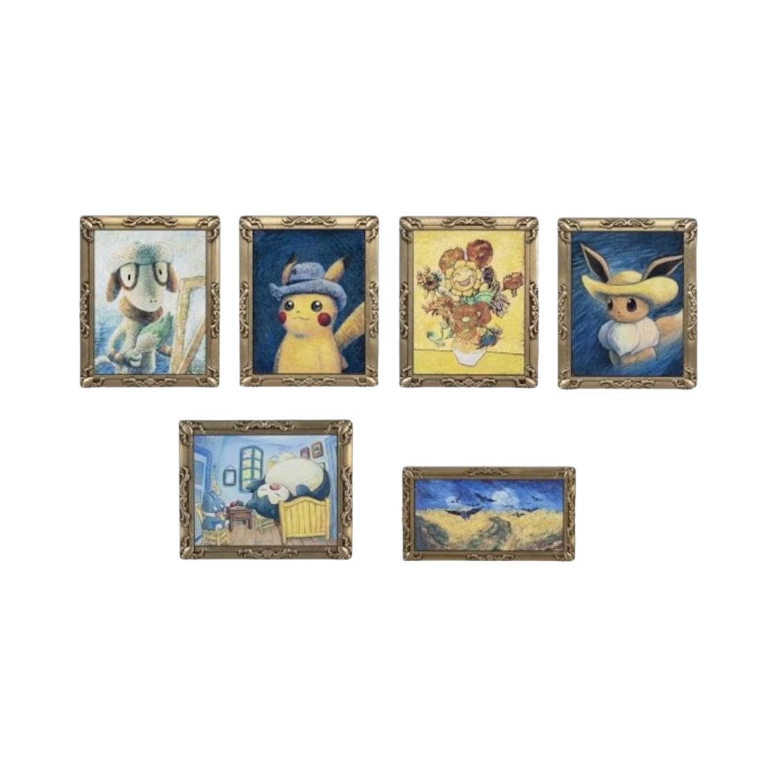 포켓몬 센터 x 반 고흐 뮤지엄 포켓몬 인스파이어드 바이 페인팅 6팩 핀 박스 세트(Pokemon Center x Van Gogh Museum Pokemon Inspired by Paintings 6 Pack Pin Box Set)