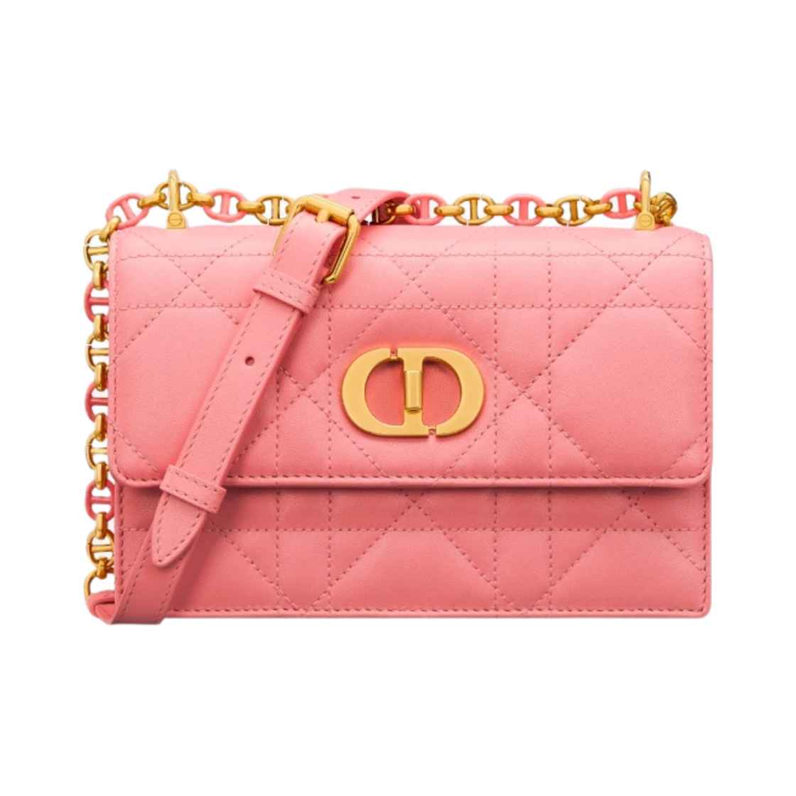 디올 미스 카로 미니백 라이트 핑크 매크로까나쥬 램스킨(Dior Miss Caro Mini Bag Light Pink Macrocannage Lambskin) - 1