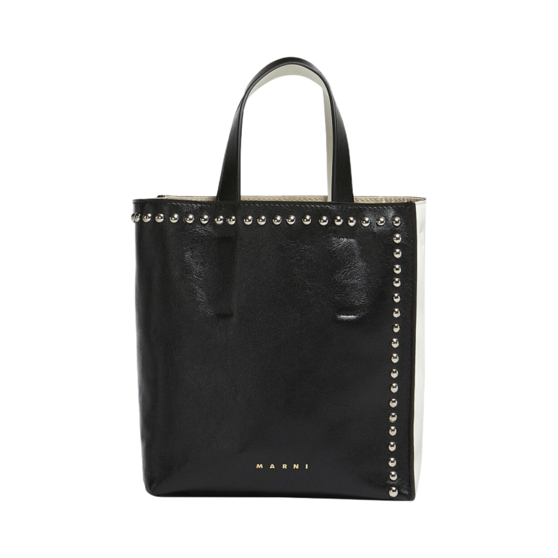 마르니 레더 스터드 뮤제오 소프트 미니백 블랙 라임 스톤(Marni Leather Studs Museo Soft Mini Bag Black Lime Stone) - 1
