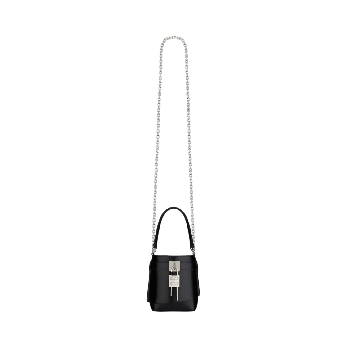 지방시 박스 레더 마이크로 샤크 락 버킷백 블랙(Givenchy Micro Shark Lock Bucket Bag in Box Leather Black) - 3
