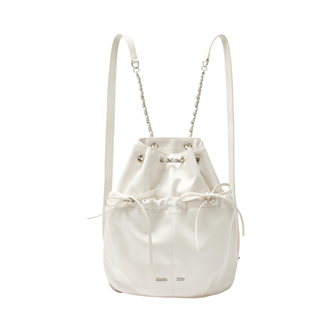 마뗑킴 드로우 스트링 리본 백팩 아이보리(Matin Kim Draw String Ribbon Back Pack Ivory)