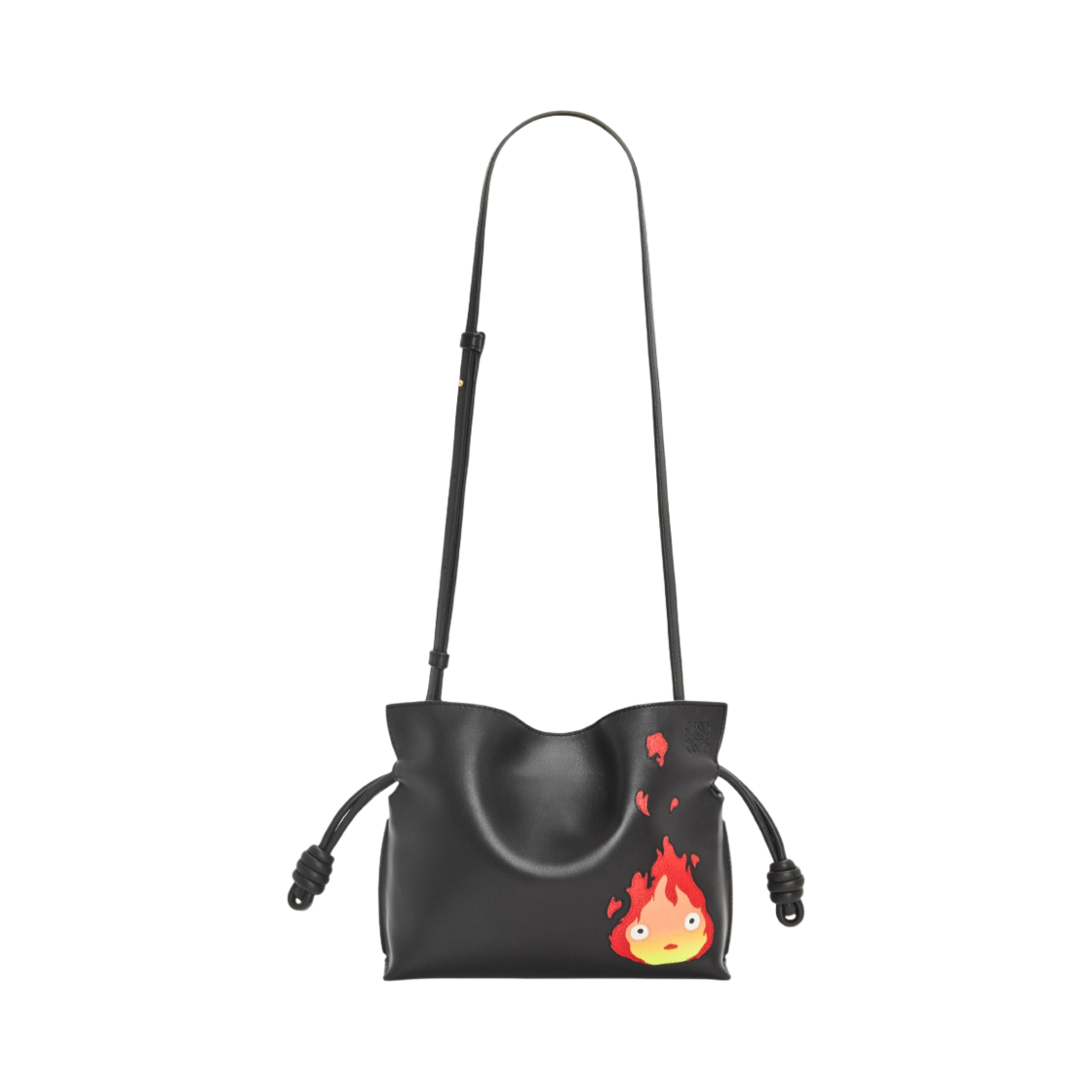 로에베 x 하울의 움직이는 성 캘시퍼 미니 플라멩코 클러치 나파 카프스킨 블랙(Loewe x Howl's Moving Castle Calcifer Mini Flamenco Clutch in Nappa Calfskin Black) - 5