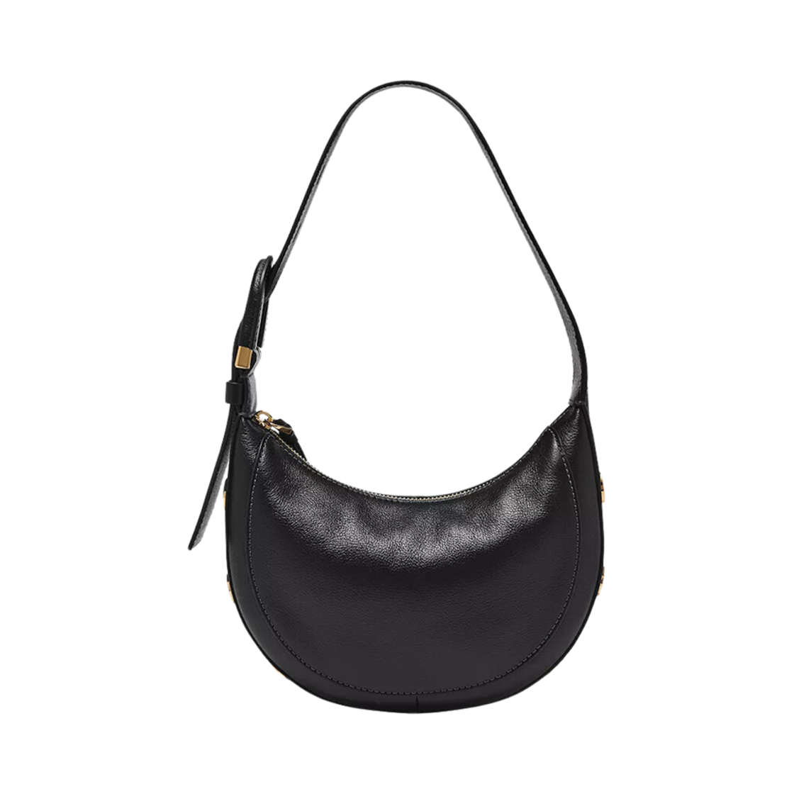 ZB1916001 Fossil Harwell Leather Crescent Bag Black