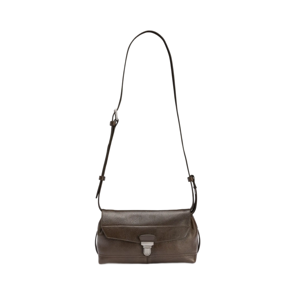 르메르 글로시 베지터블 레더 스몰 기어백 카키 브라운