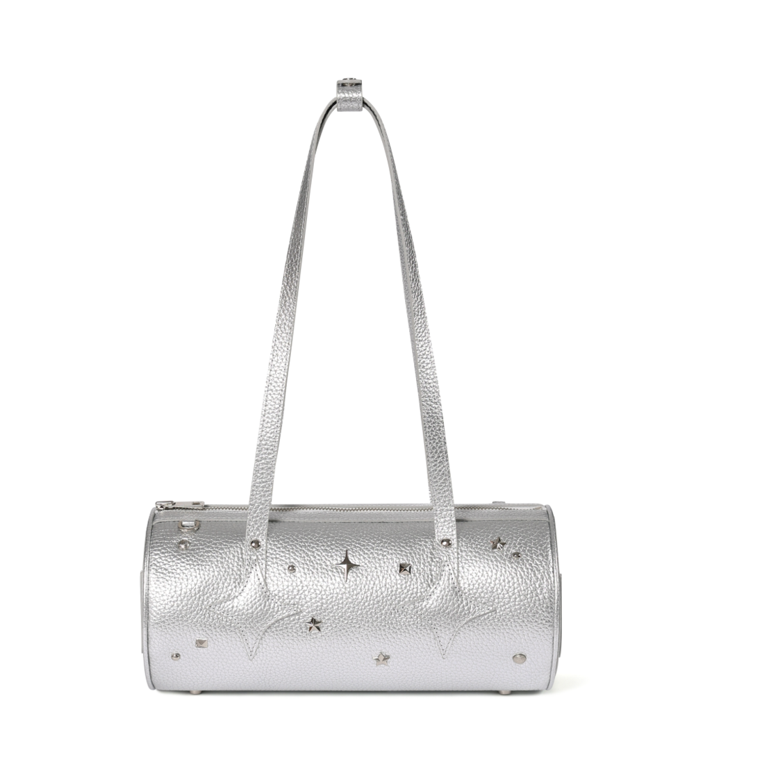 포어필 웨스턴 스터드 레더 숄더백 실버(For Appeal Western Stud Leather Shoulder Bag Silver)