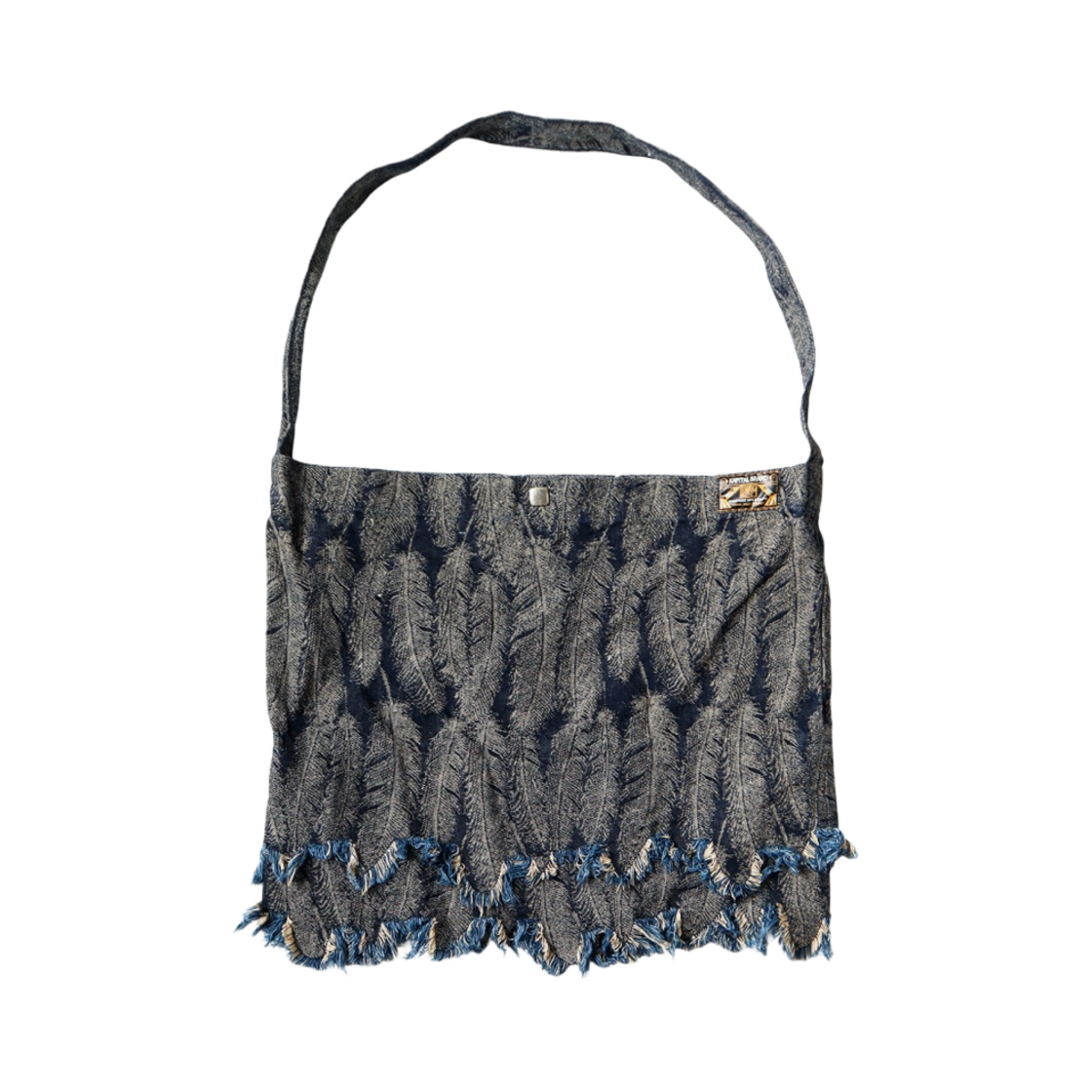 K2403XB508 Kapital 12 oz. Magpie Denim Medicine Bag Large Indigo Dark - 대표 이미지 #1