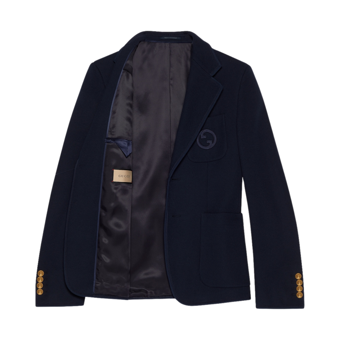 구찌 코튼 저지 포멀 자켓 다크 블루(Gucci Cotton Jersey Formal Jacket Dark Blue) - 2