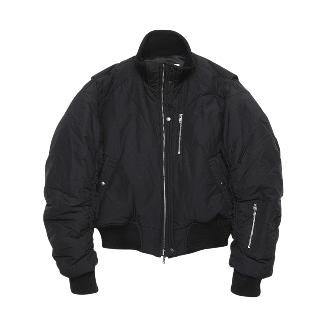 알렌느 하이넥 봄버 패딩 블랙