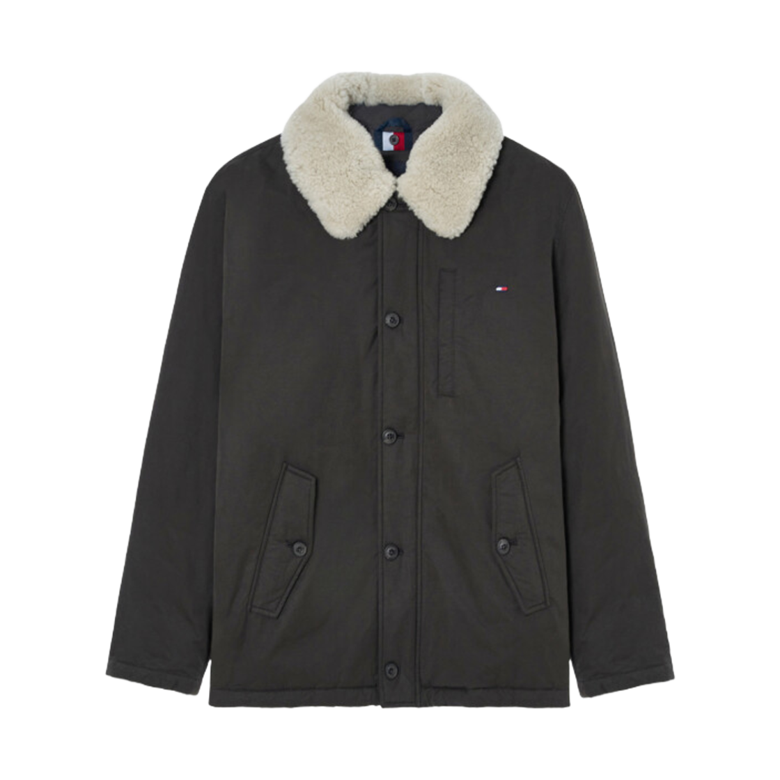 T12E7QOT742ML1900 Tommy Jeans Cotton Blend Down Parka Grey