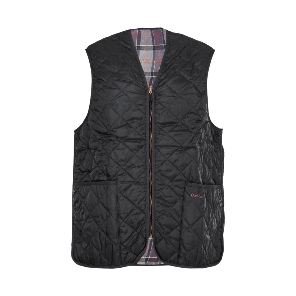 바버 퀼티드 웨이스트코트 집 인 라이너 블랙 모던(Barbour Quilted Waistcoat Zip-In Liner Black Modern) - 1