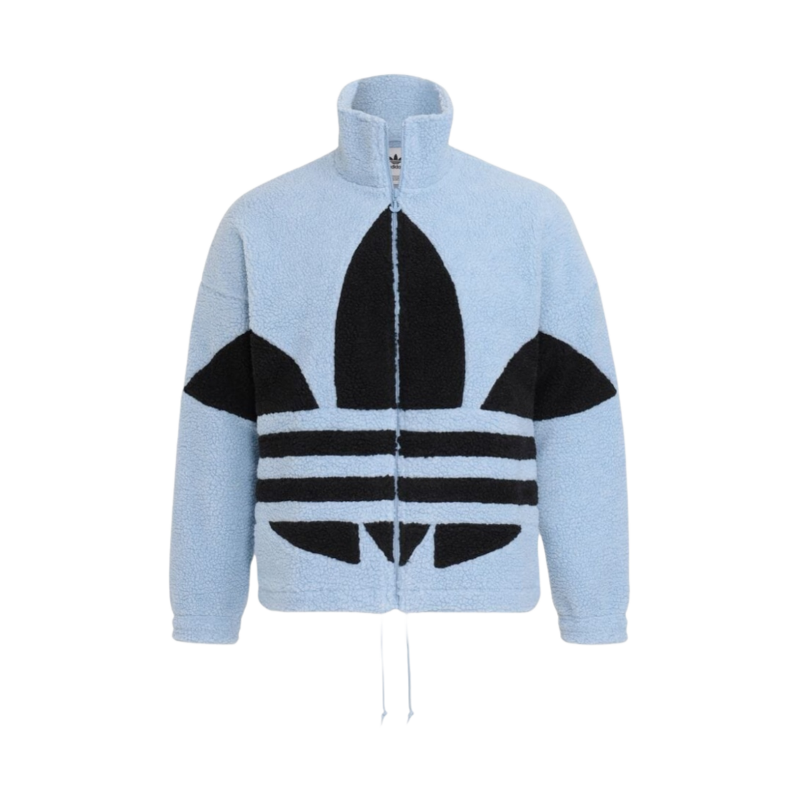 아디다스 빅트레포일 쉐르파 집업 자켓 블루 -  KR 사이즈