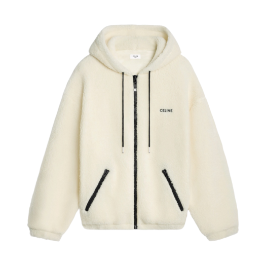 Celine Jacket in Fleece Off White Black