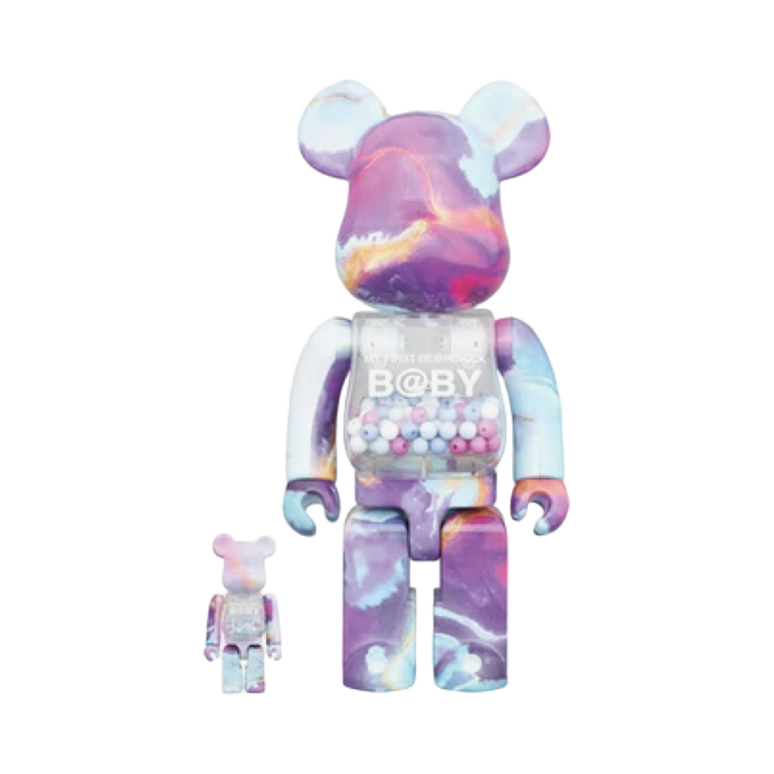 - Bearbrick My First Baby Marble 100% & 400% Set