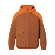 Louis Vuitton Monogram Hooded Denim Jacket Brown