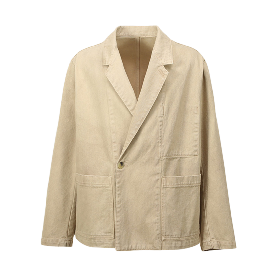 LH2511DJ001EBE Le17Septembre Over Dyeing Double-Breasted Denim Jacket Beige