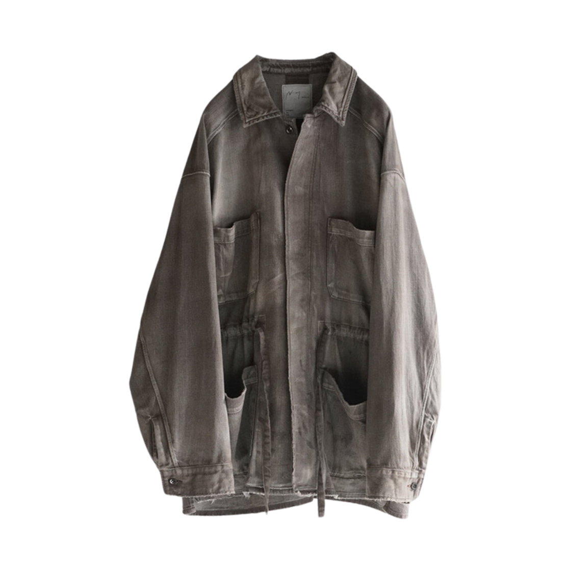 ANC-SH42-A Ancellm Aging Denim Shirt Jacket Brown